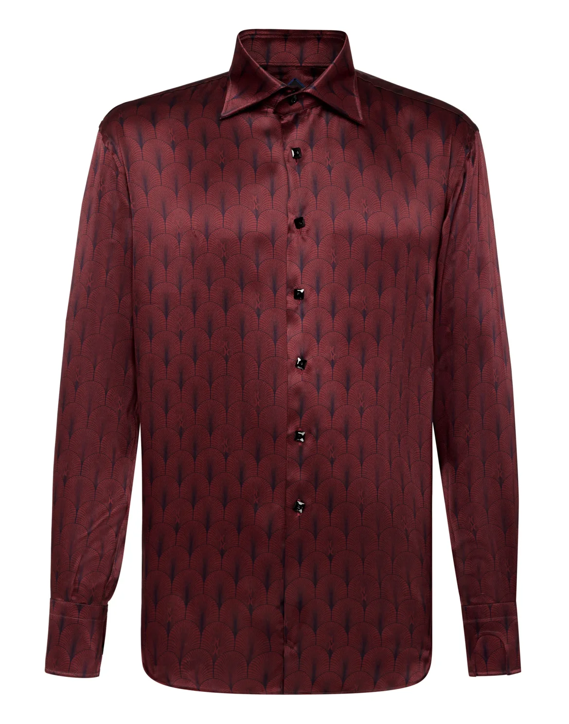 Silk Shirt Silver Cut LS/Flavio Geometric, цвет: Красный