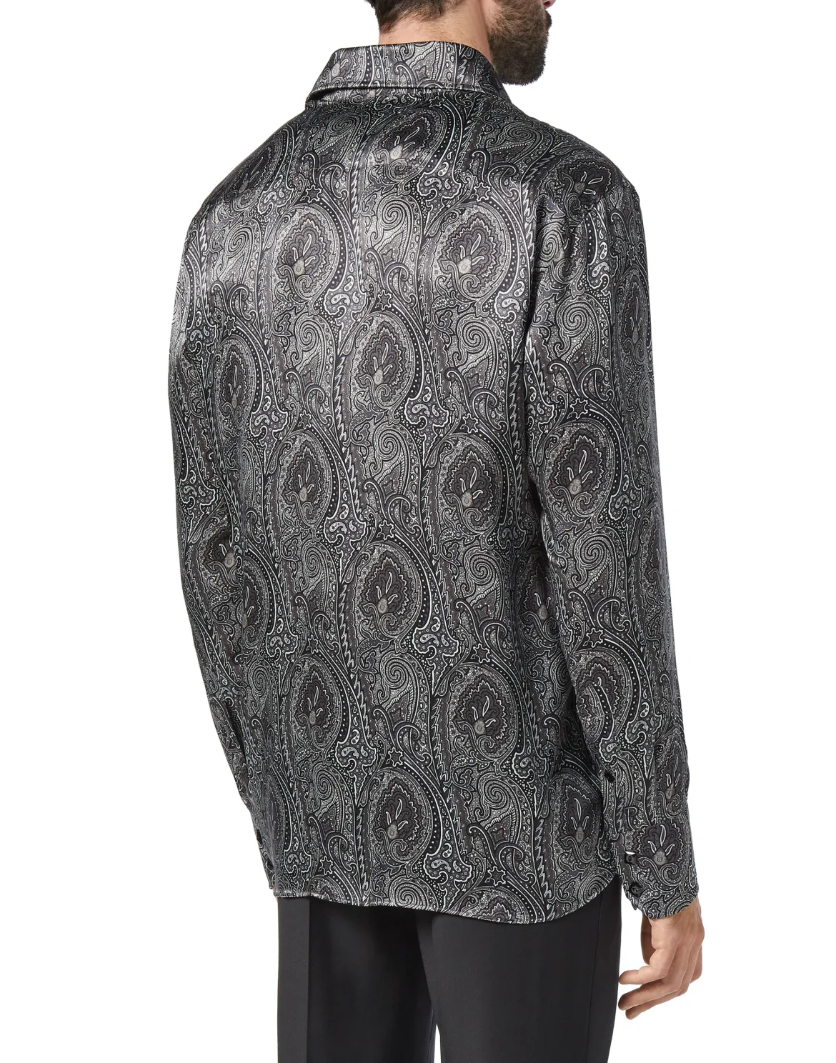 Silk Shirt Silver Cut LS/Flavio Baroque, цвет: Белый