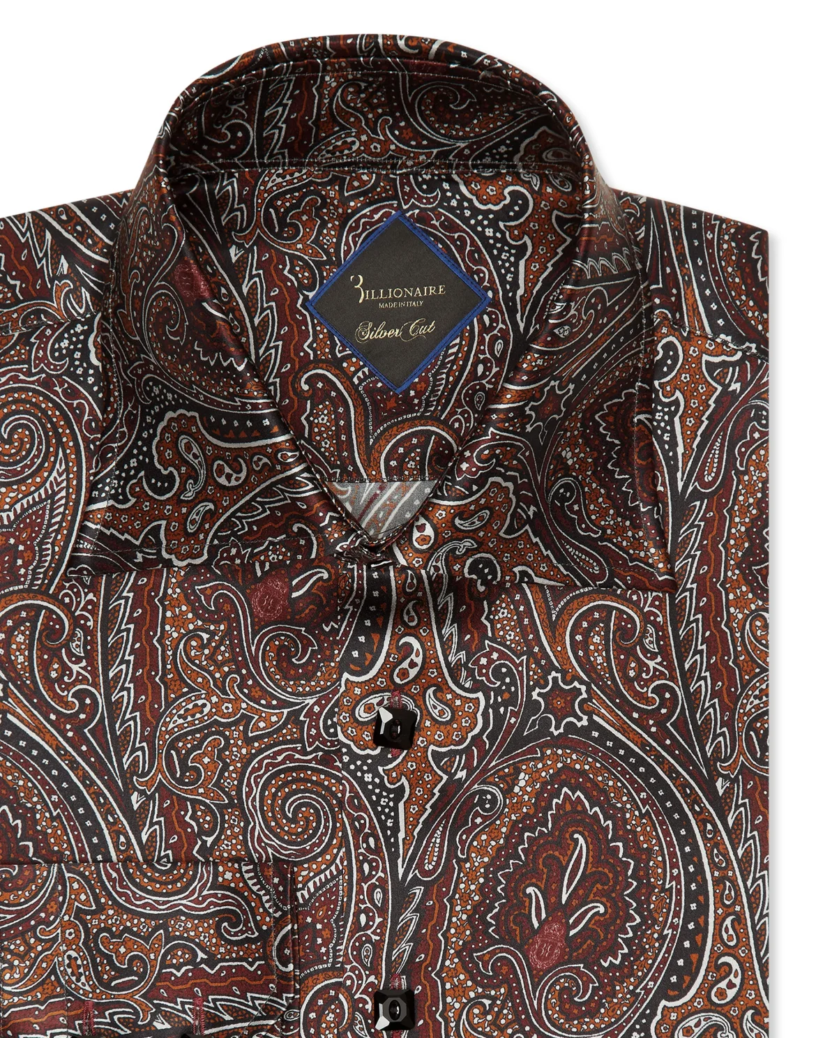 Silk Shirt Silver Cut LS/Flavio Baroque, цвет: Красный