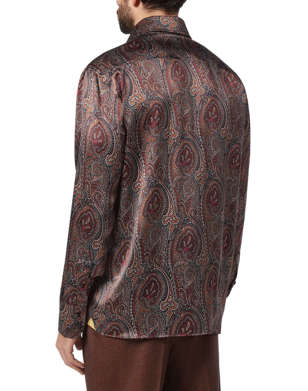 Silk Shirt Silver Cut LS/Flavio Baroque, цвет: Красный