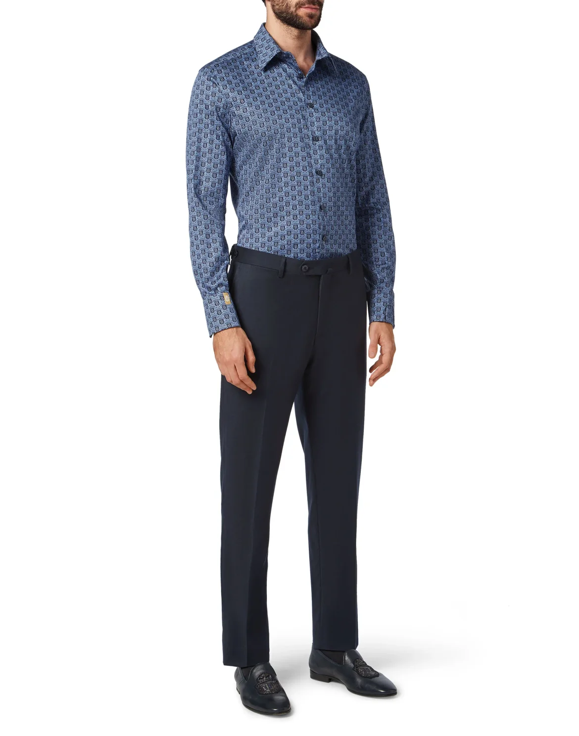 Shirt Gold Cut LS/Milano Crest, цвет: Синий