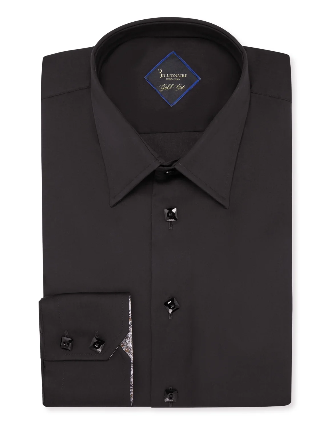Shirt Gold Cut LS/Milano Paisley, цвет: Черный