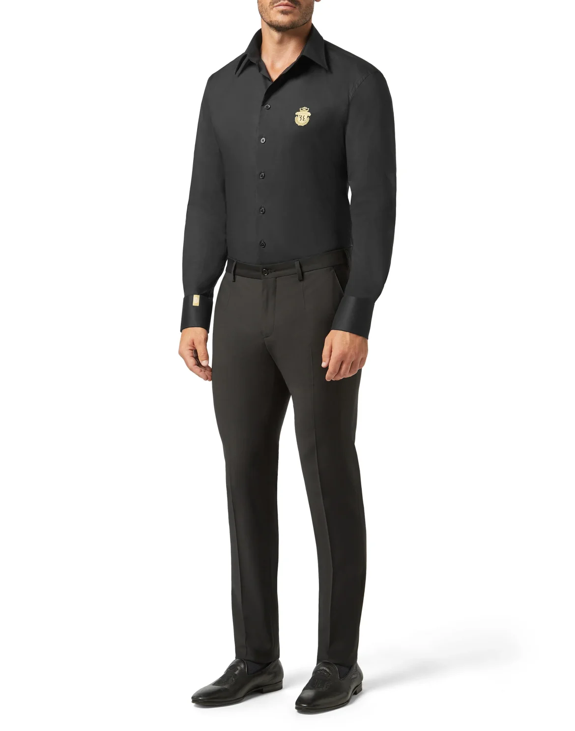 Shirt Gold Cut LS/Milano Crest, цвет: Черный