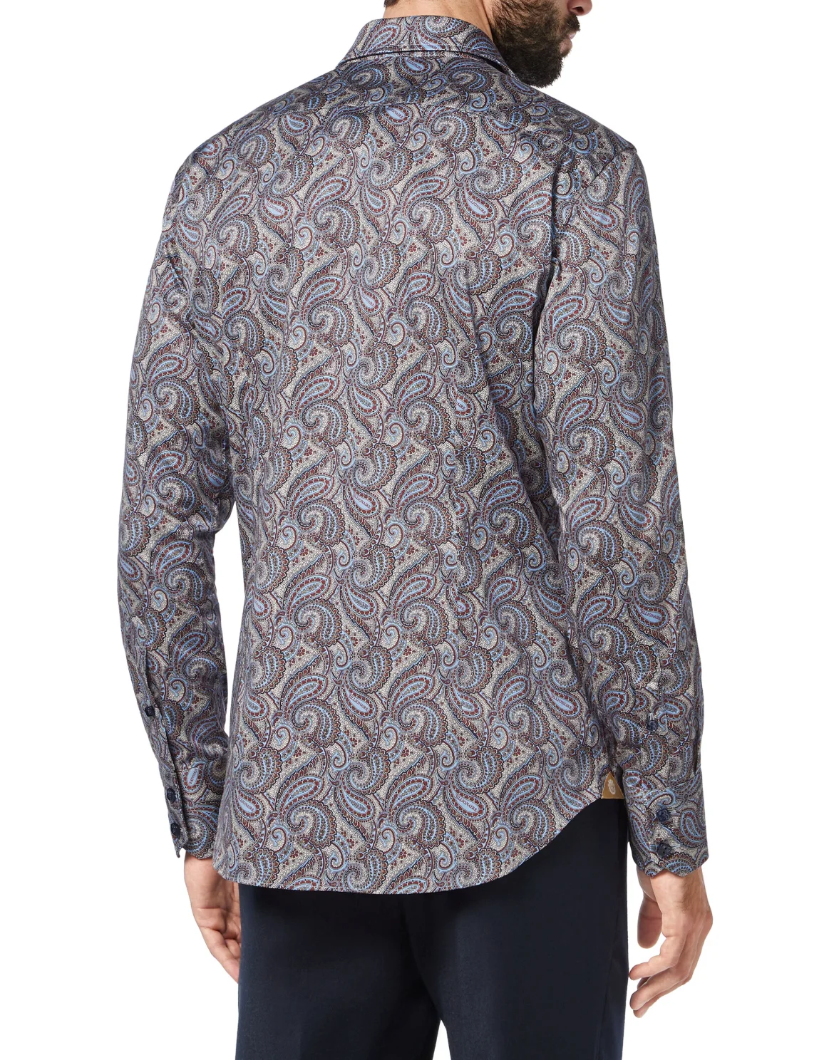 Shirt Silver Cut LS/Milano Paisley, цвет: Синий