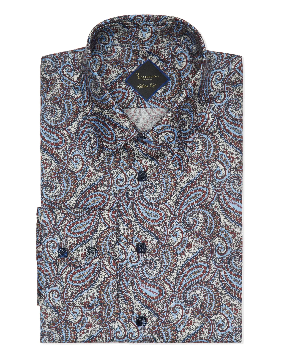 Shirt Silver Cut LS/Milano Paisley, цвет: Синий