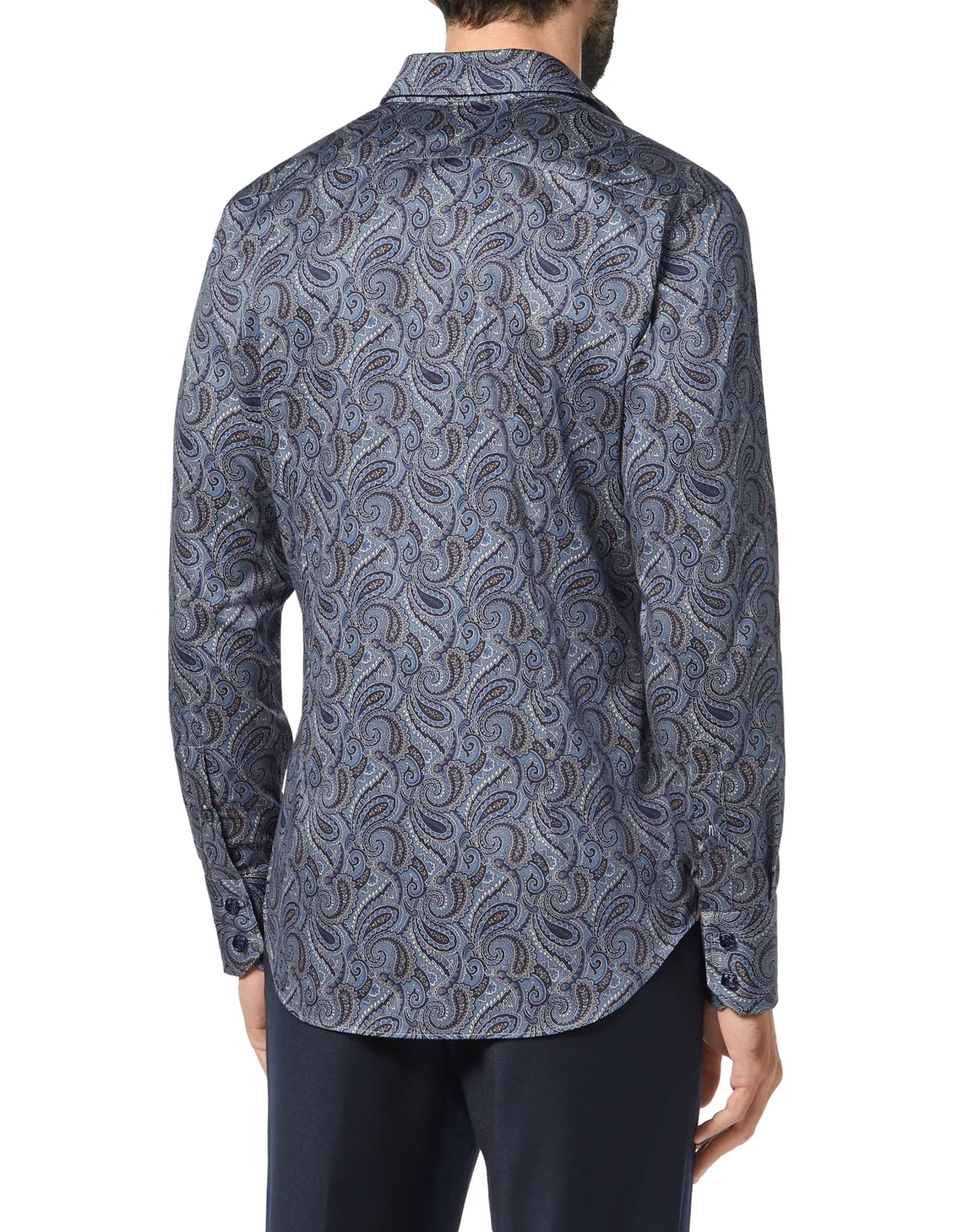 Shirt Silver Cut LS/Milano Paisley, цвет: Синий