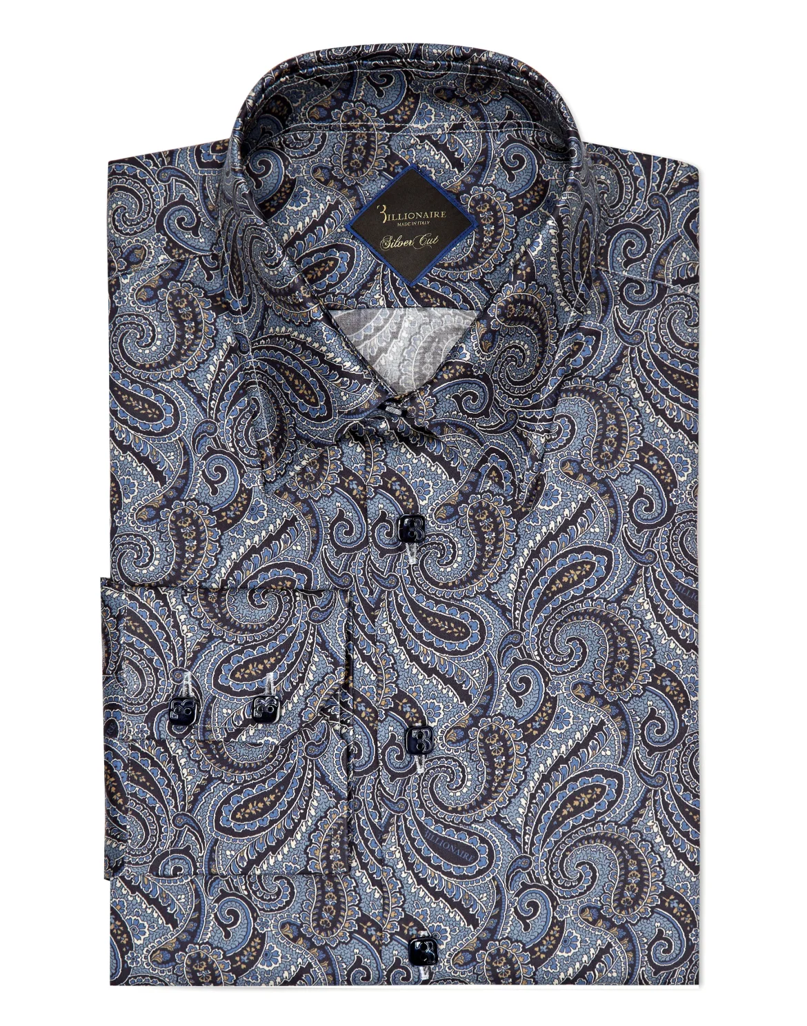 Shirt Silver Cut LS/Milano Paisley, цвет: Синий
