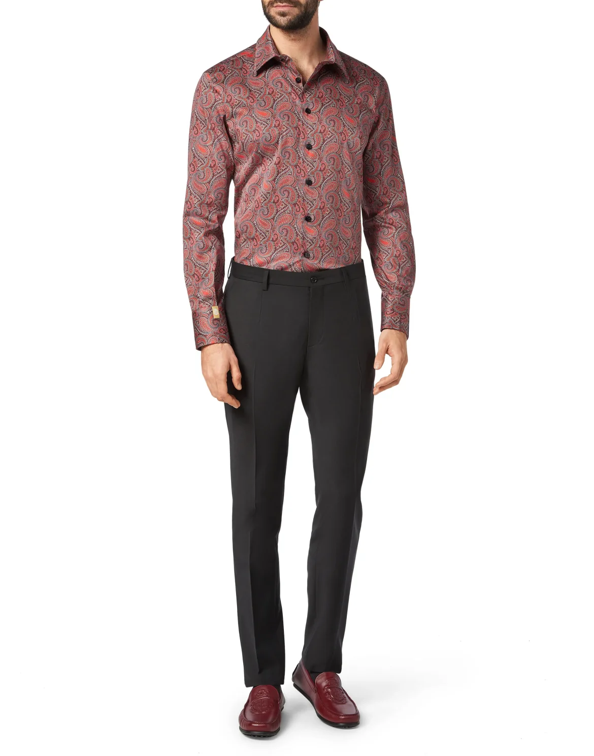 Shirt Silver Cut LS/Milano Paisley, цвет: Красный