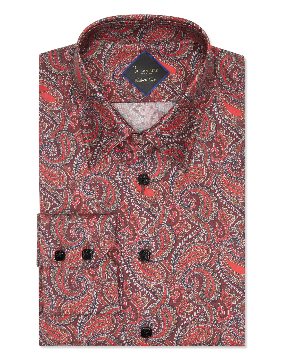Shirt Silver Cut LS/Milano Paisley, цвет: Красный