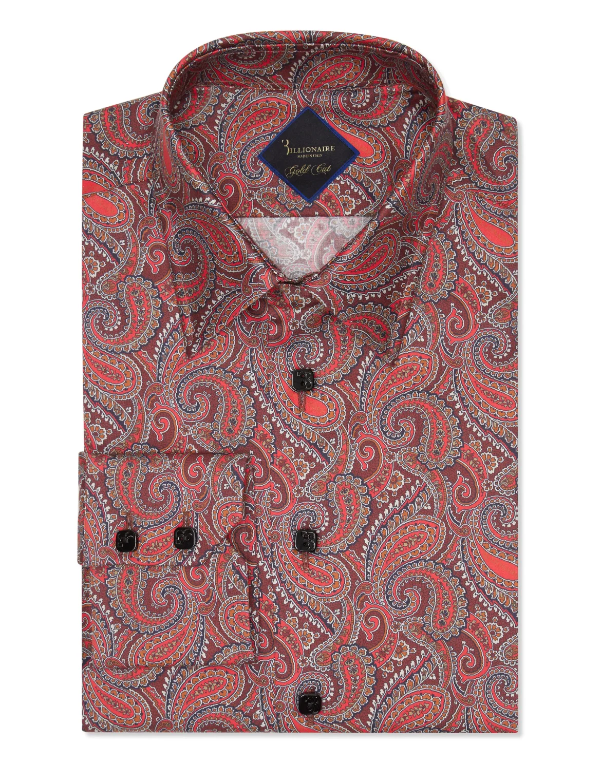 Shirt Gold Cut LS/Milano Paisley, цвет: Красный