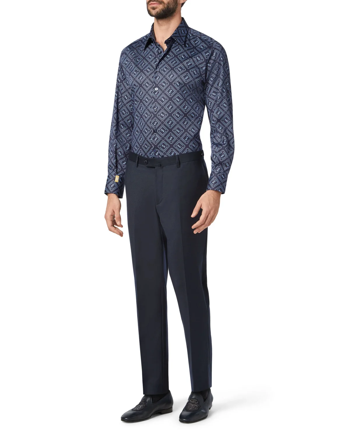 Shirt Gold Cut LS/Milano Crest, цвет: Синий