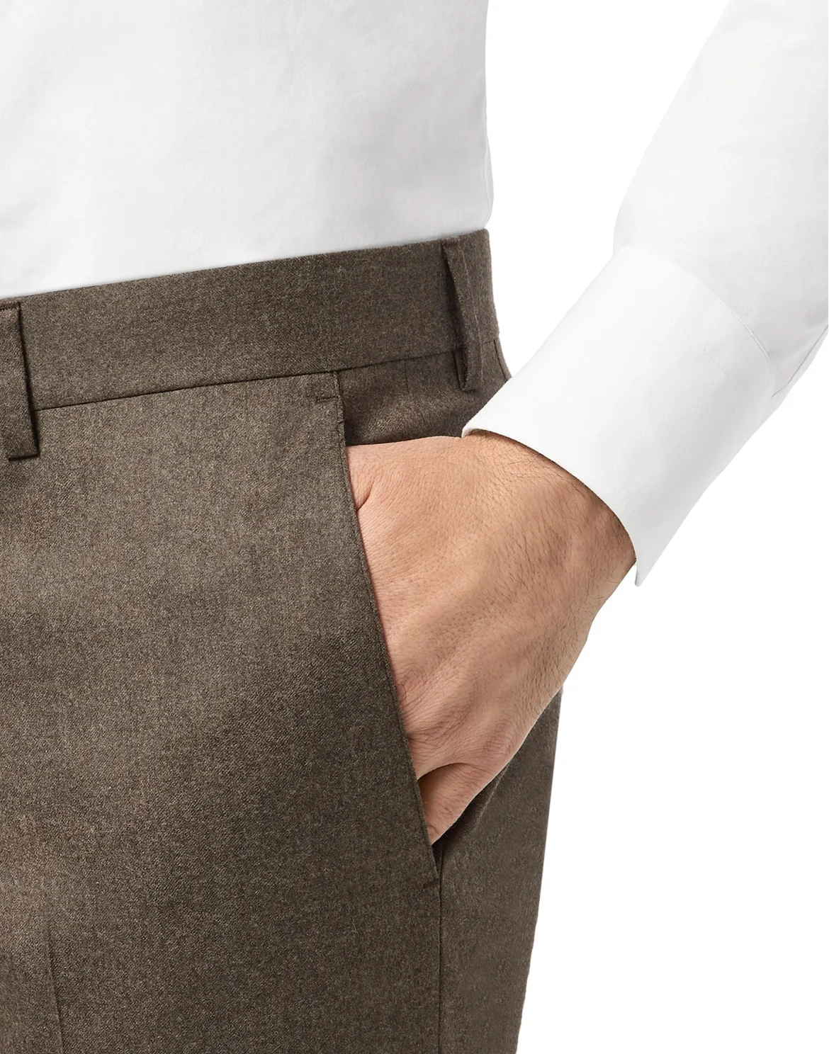 Trousers Tailored Fit Crest, цвет: Коричневый