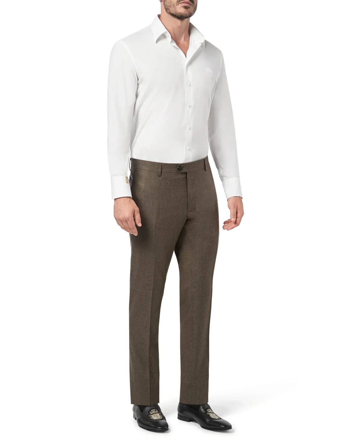Trousers Tailored Fit Crest, цвет: Коричневый