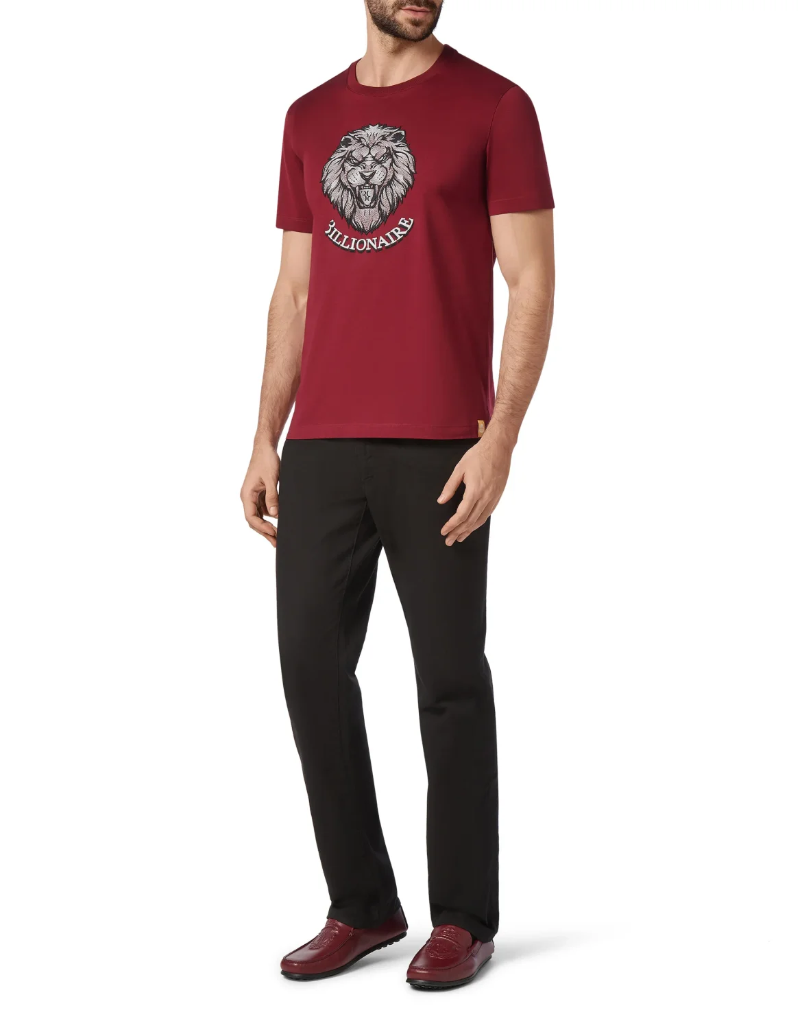 T-shirt Round Neck SS Lion, цвет: Красный