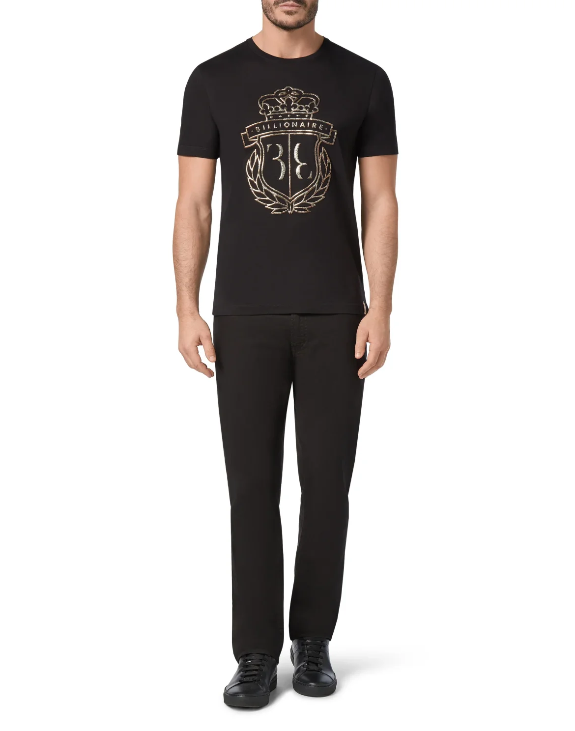 T-shirt Round Neck SS Crest, цвет: Черный