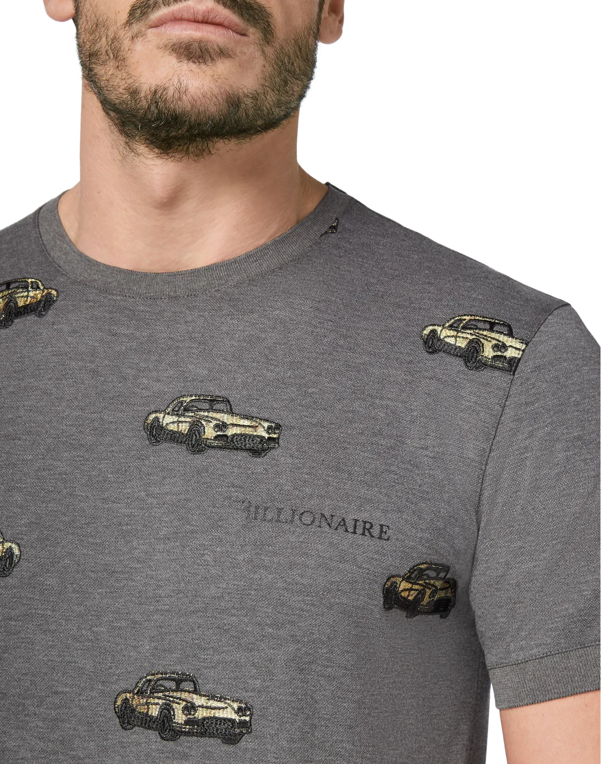 T-shirt Round Neck SS Cars Racing, цвет: Серый