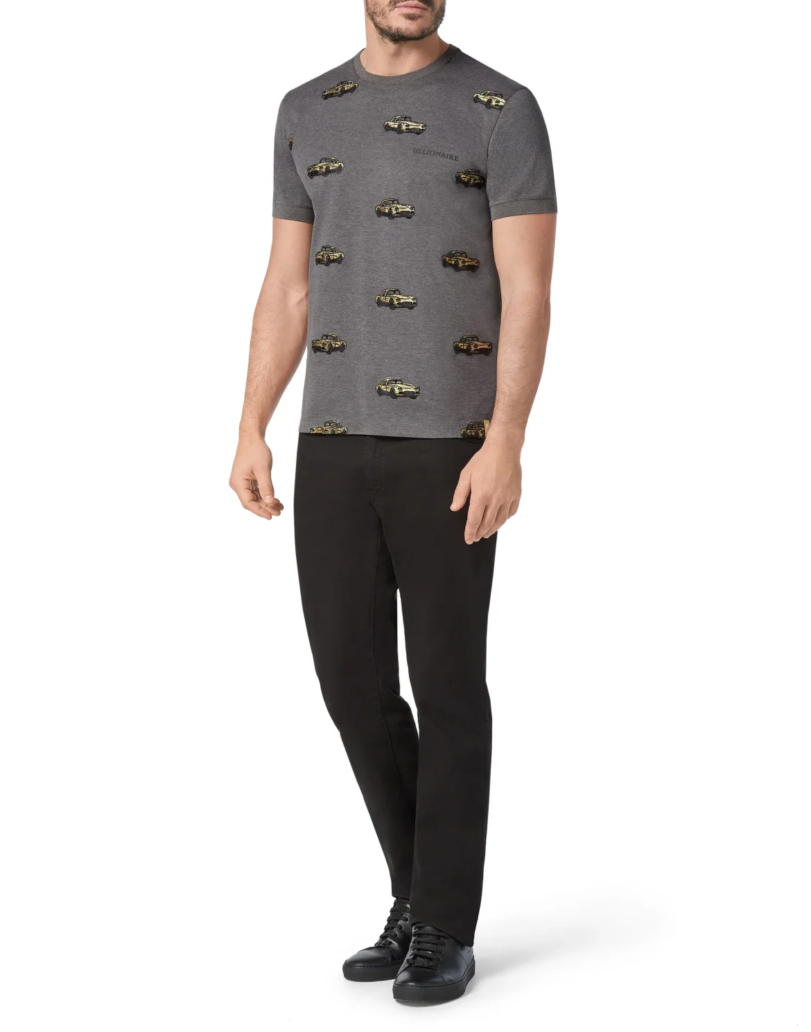 T-shirt Round Neck SS Cars Racing, цвет: Серый