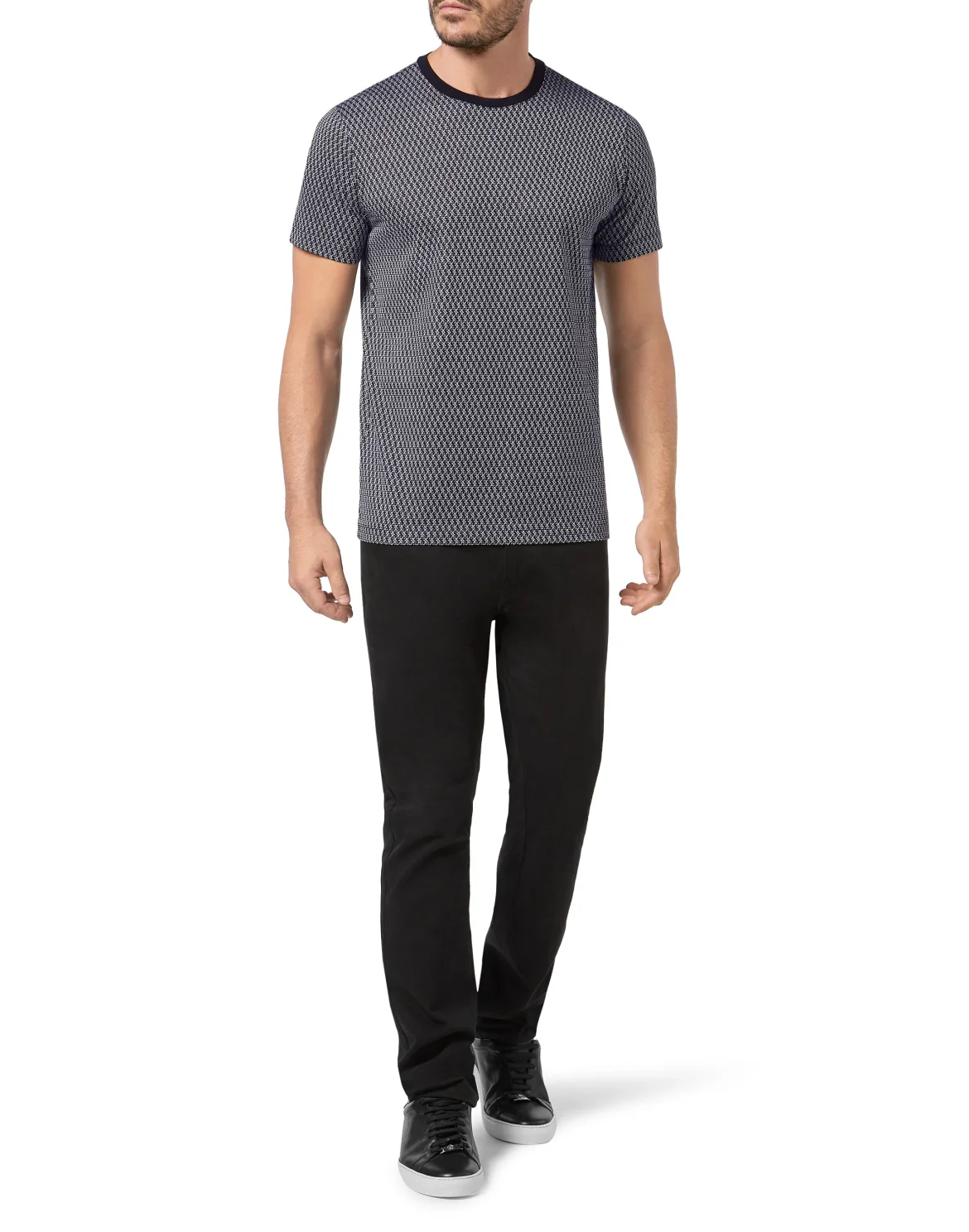 T-shirt Round Neck SS All over BB, цвет: Черный