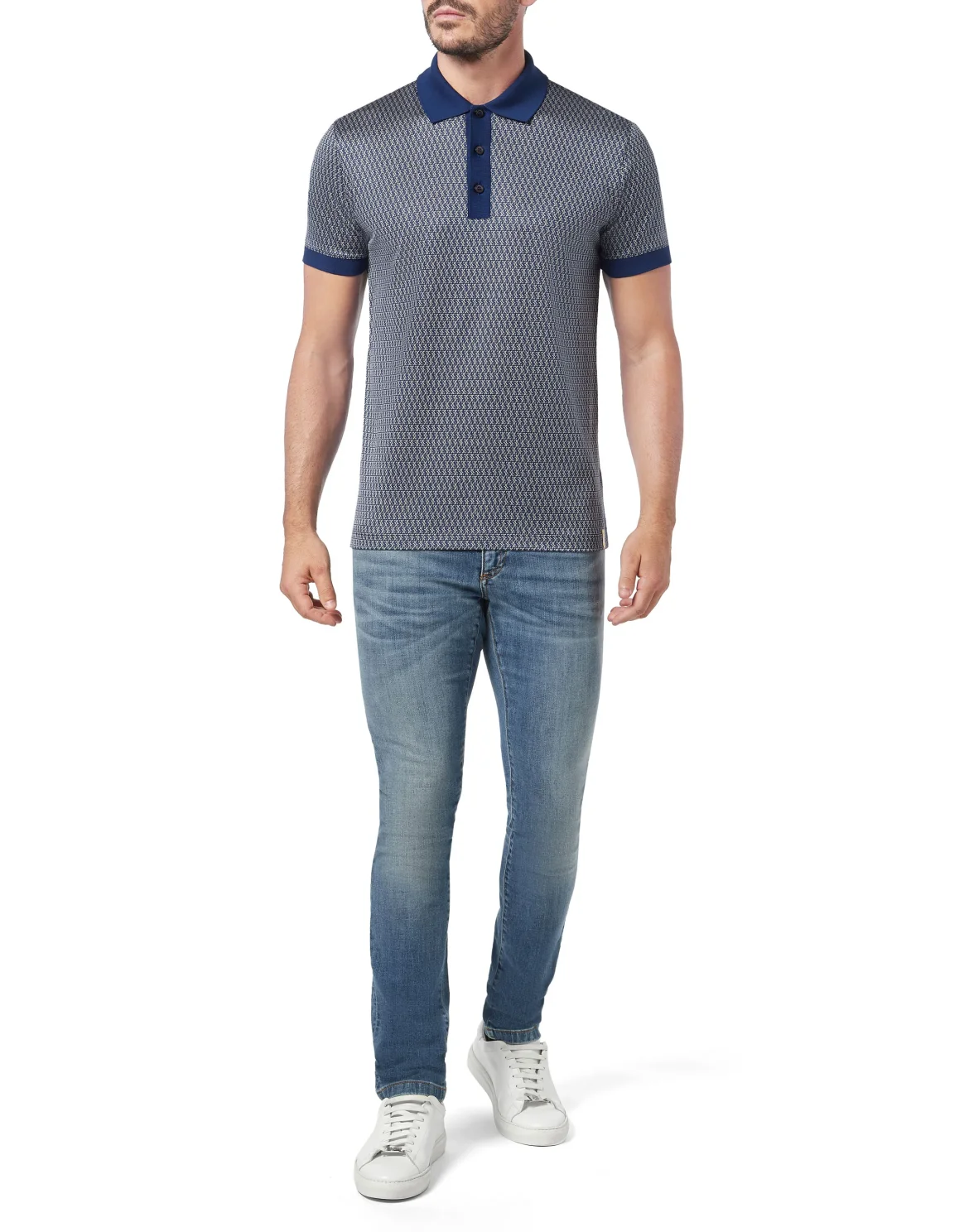 Polo shirt SS All over BB, цвет: Синий