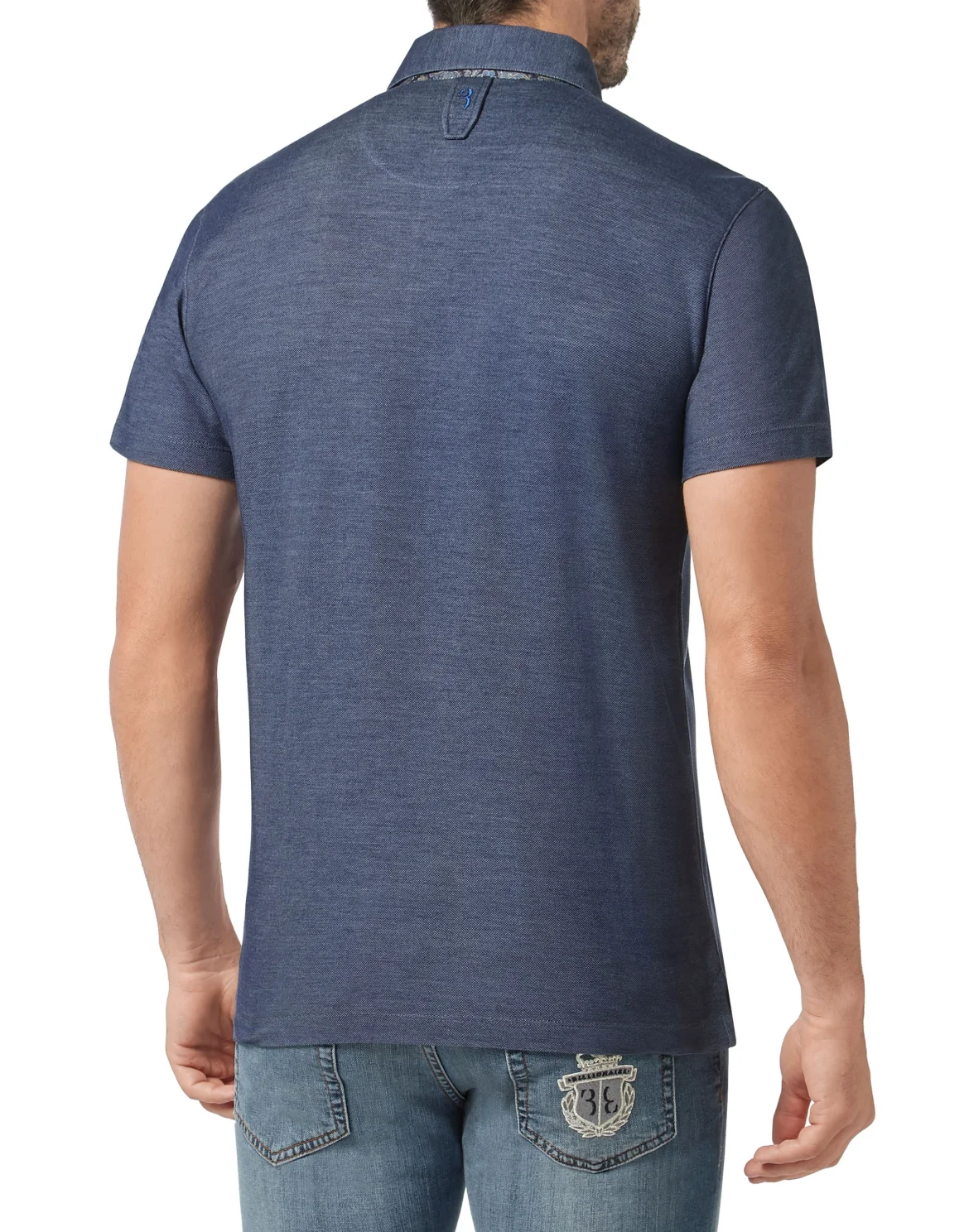 Polo shirt SS Paisley, цвет: Синий