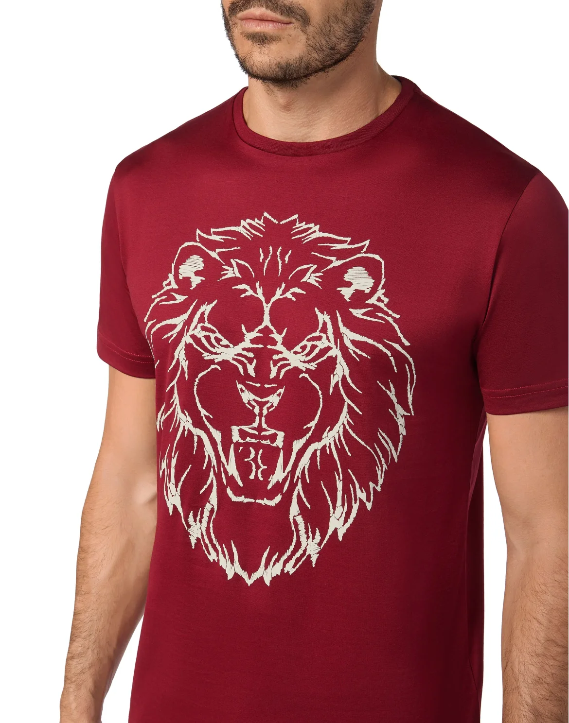 T-shirt Round Neck SS Lion, цвет: Красный