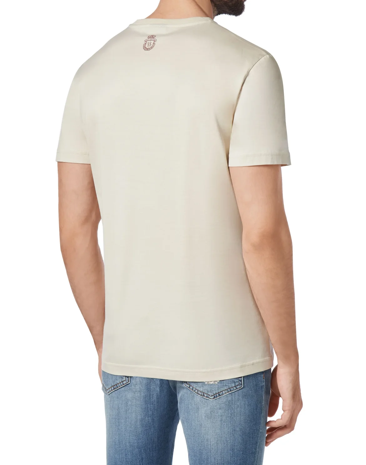 T-shirt Round Neck SS Marbled, цвет: Бежевый