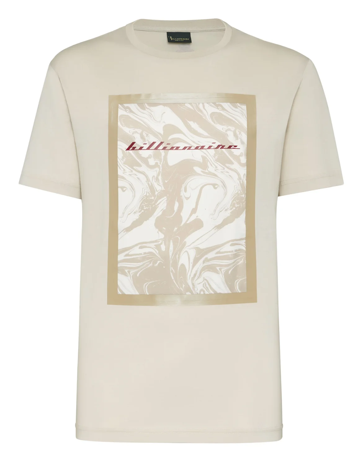 T-shirt Round Neck SS Marbled, цвет: Бежевый