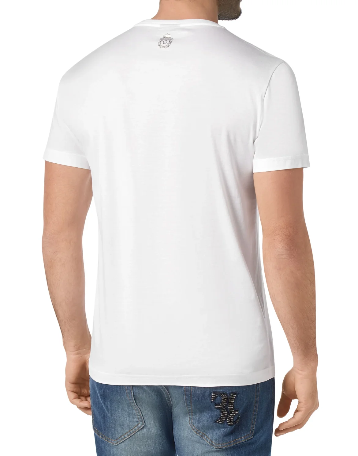 T-shirt Round Neck SS Marbled, цвет: Белый