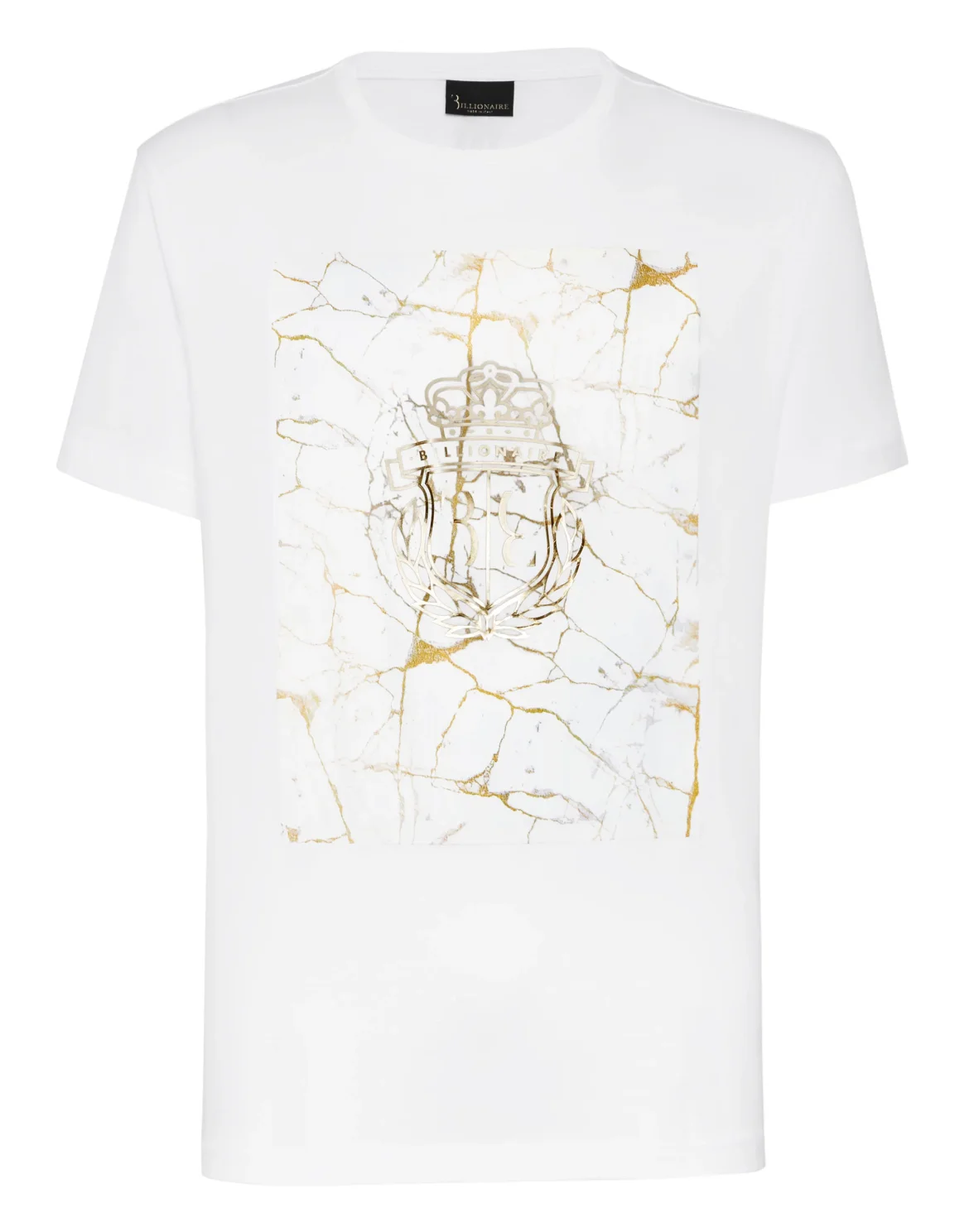 T-shirt Round Neck SS Marbled, цвет: Белый