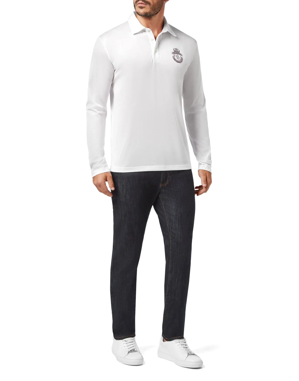 Polo shirt LS Crest, цвет: Белый