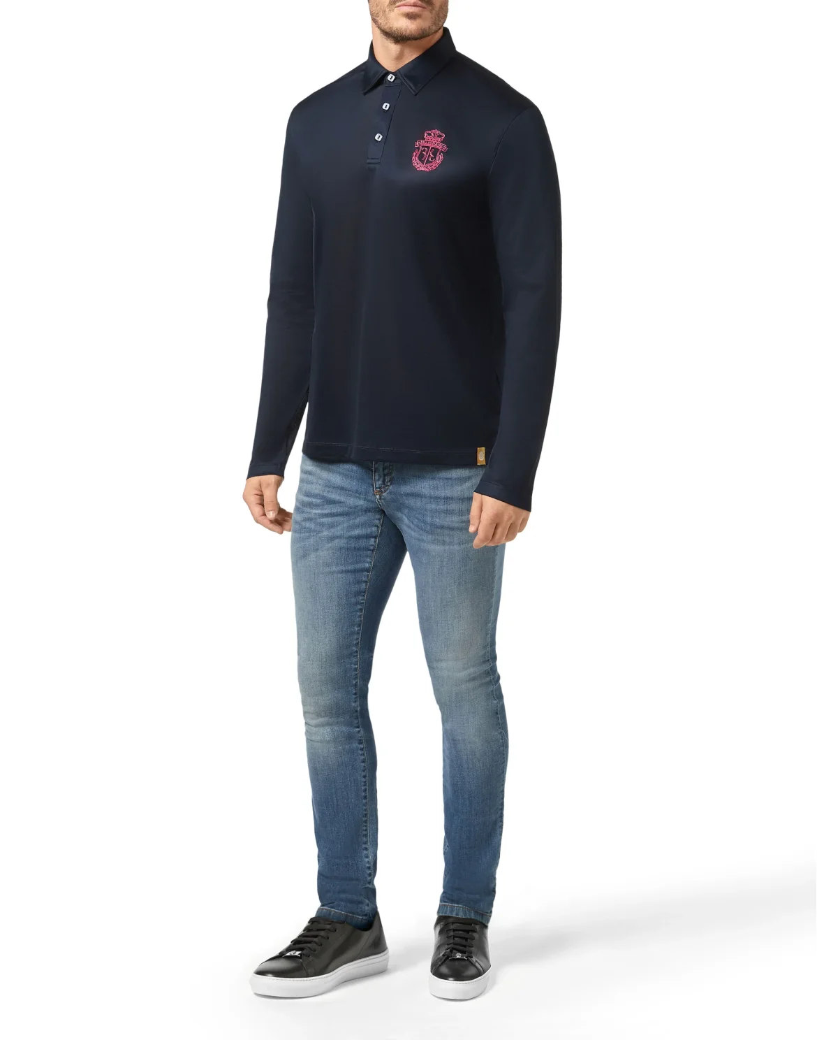 Polo shirt LS Crest, цвет: Синий