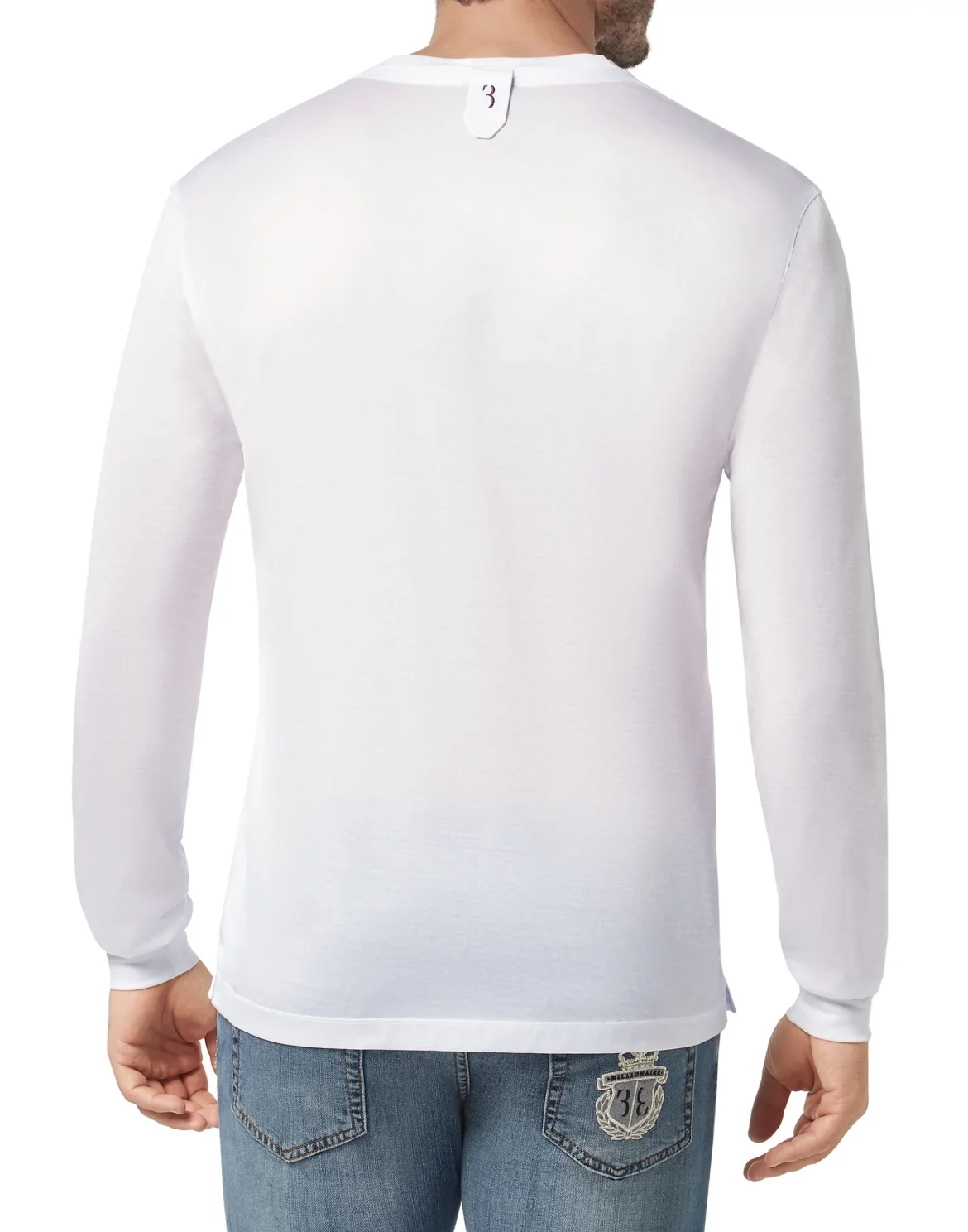 T-shirt Round Neck LS Crest, цвет: Белый