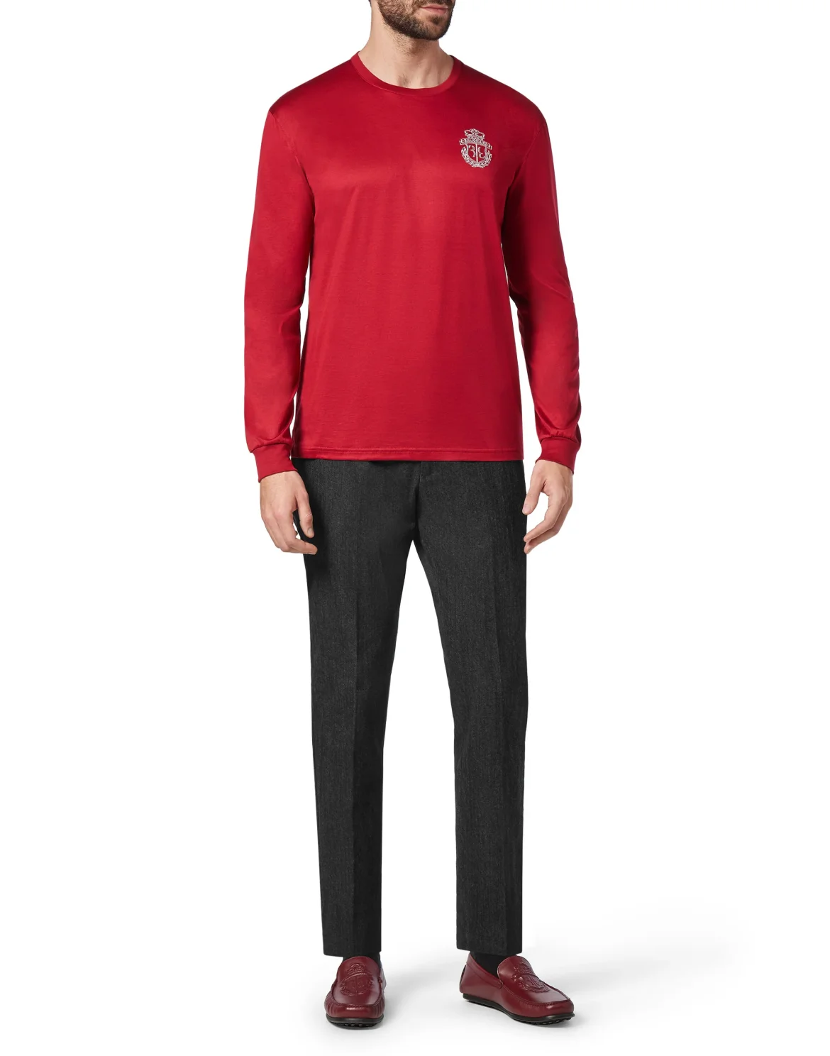 T-shirt Round Neck LS Crest, цвет: Красный