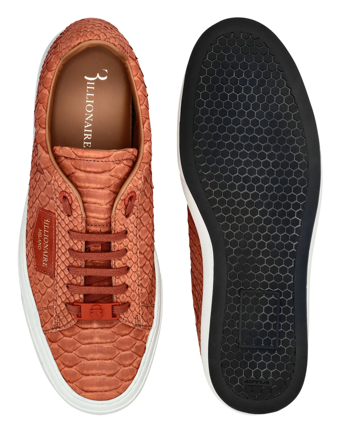 Python Lo-Top Sneakers Luxury, цвет: Оранжевый