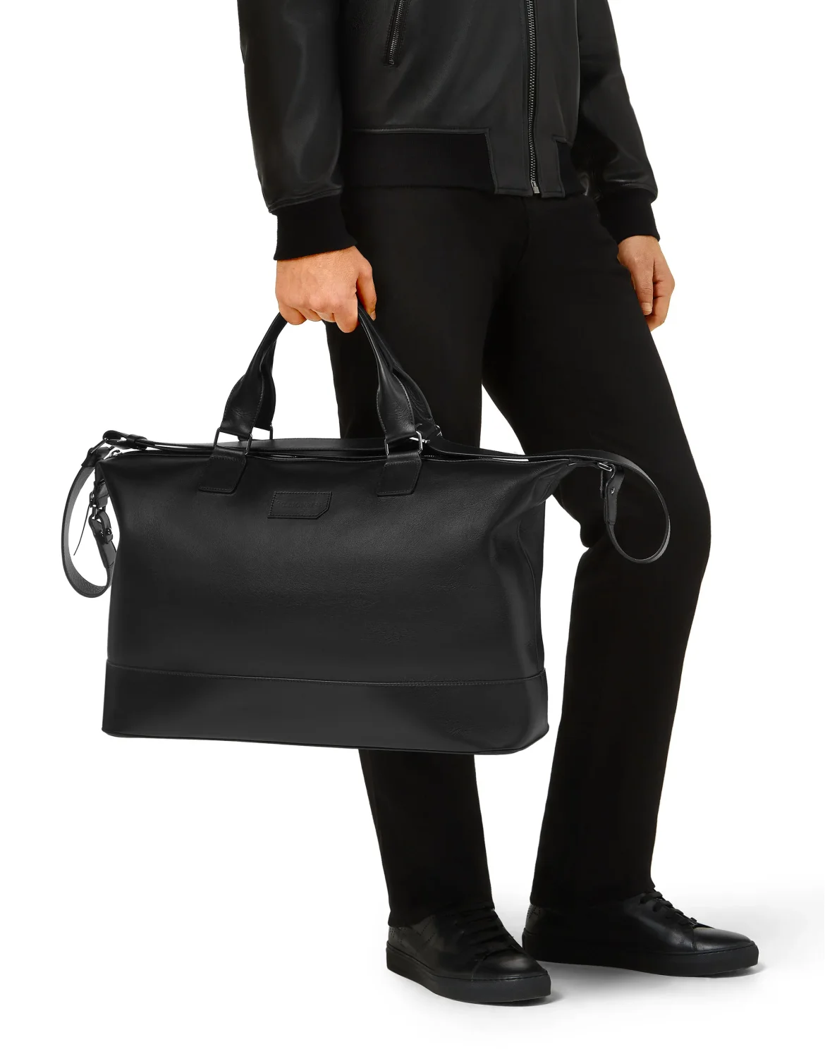 Leather Big Travel Bag Istitutional, цвет: Черный