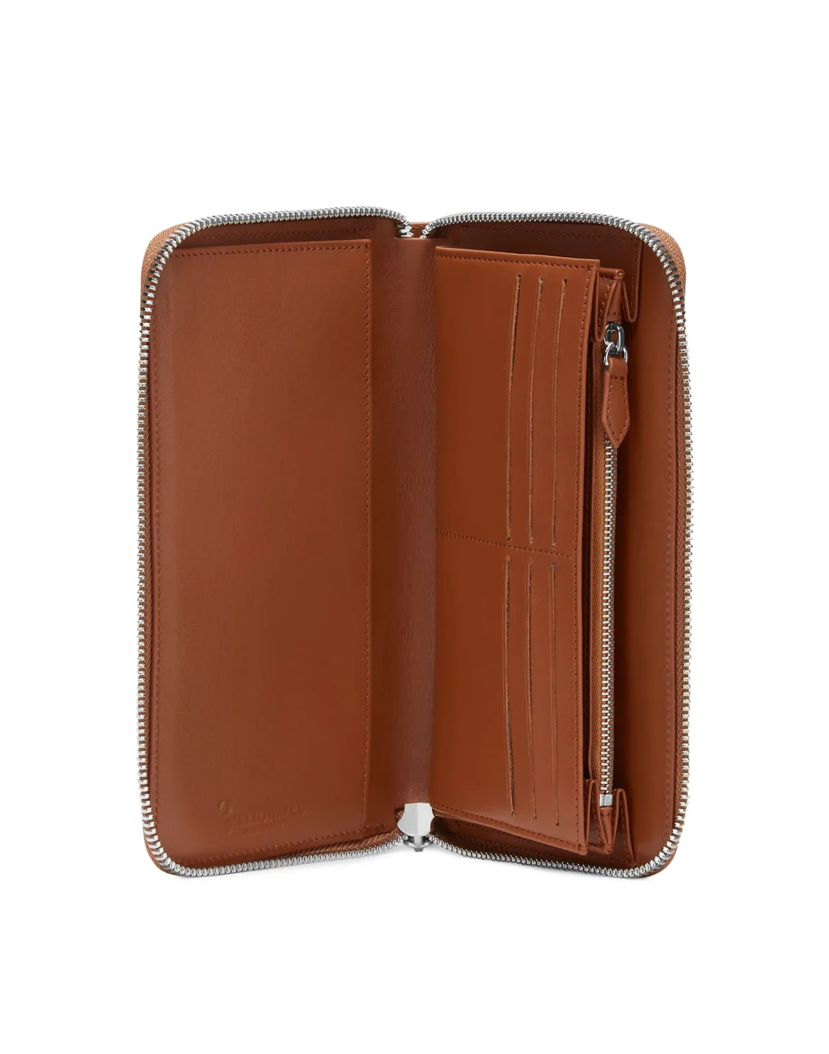Leather L-zip around Istitutional, цвет: Коричневый