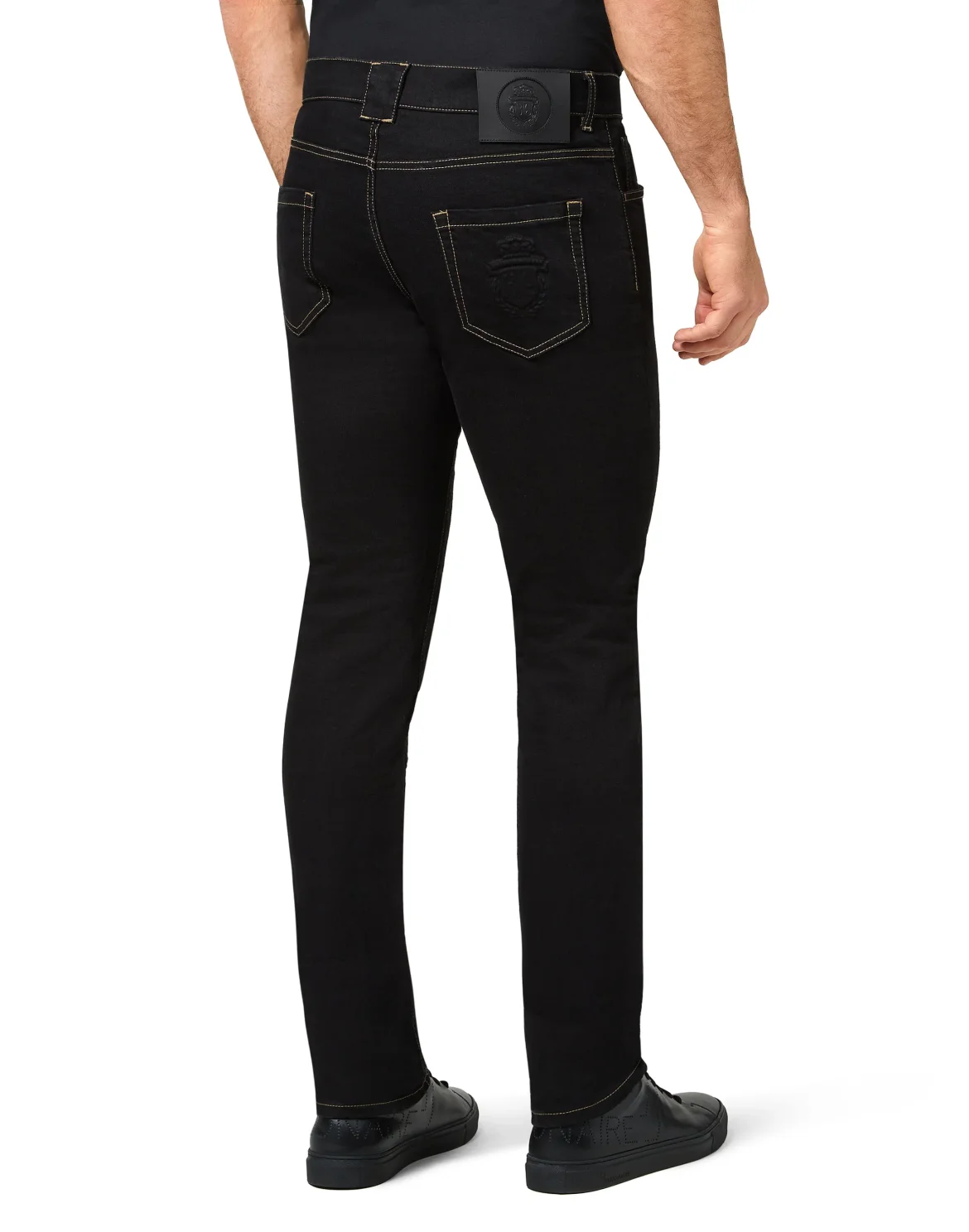 Denim Super Straight Cut Embroidery Double B, цвет: Черный