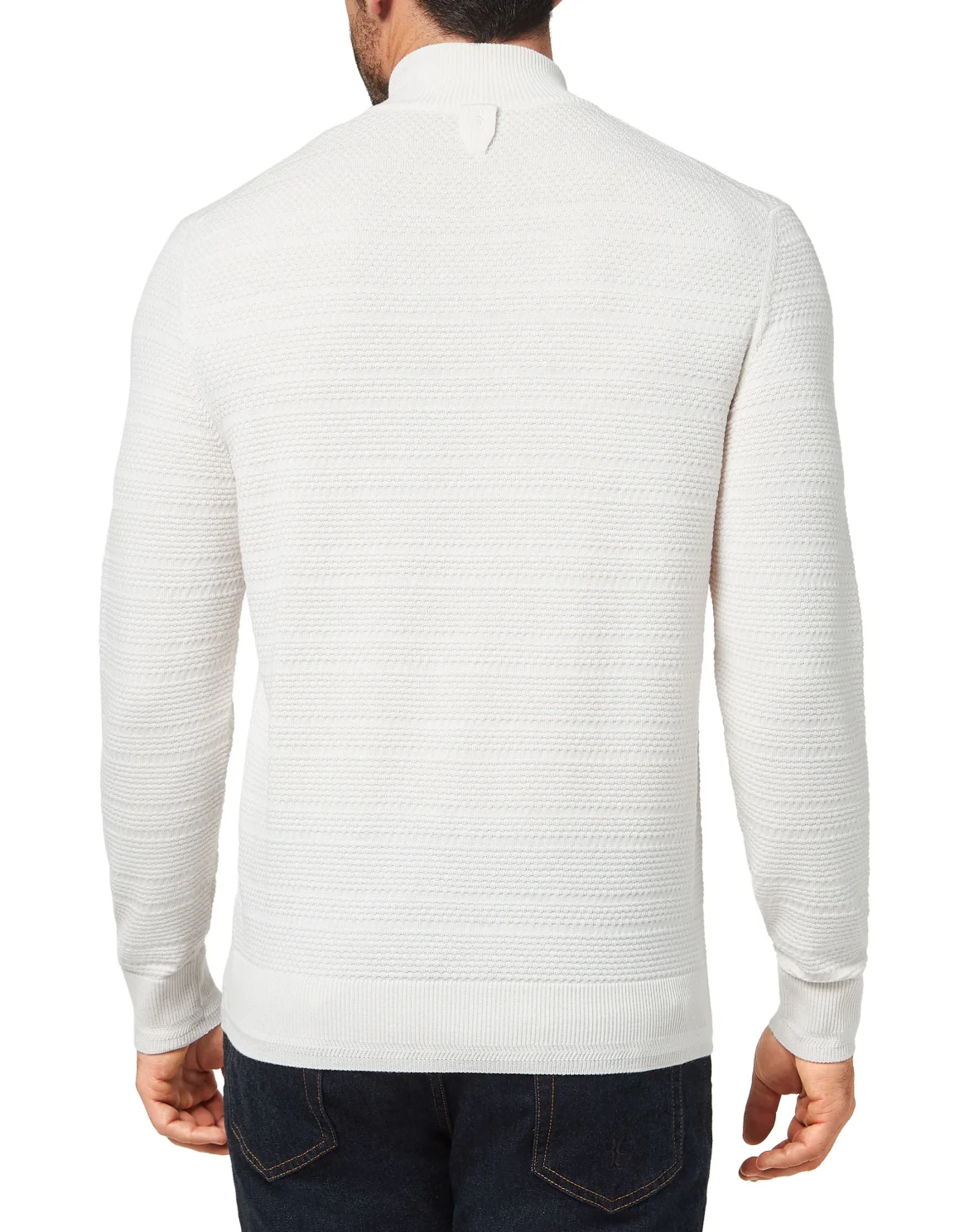 Merino wool Pullover zip mock Istitutional, цвет: Бежевый