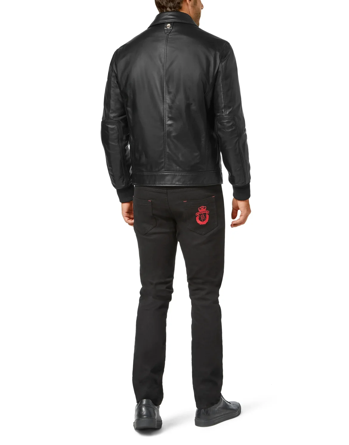 Leather Bomber Istitutional, цвет: Черный