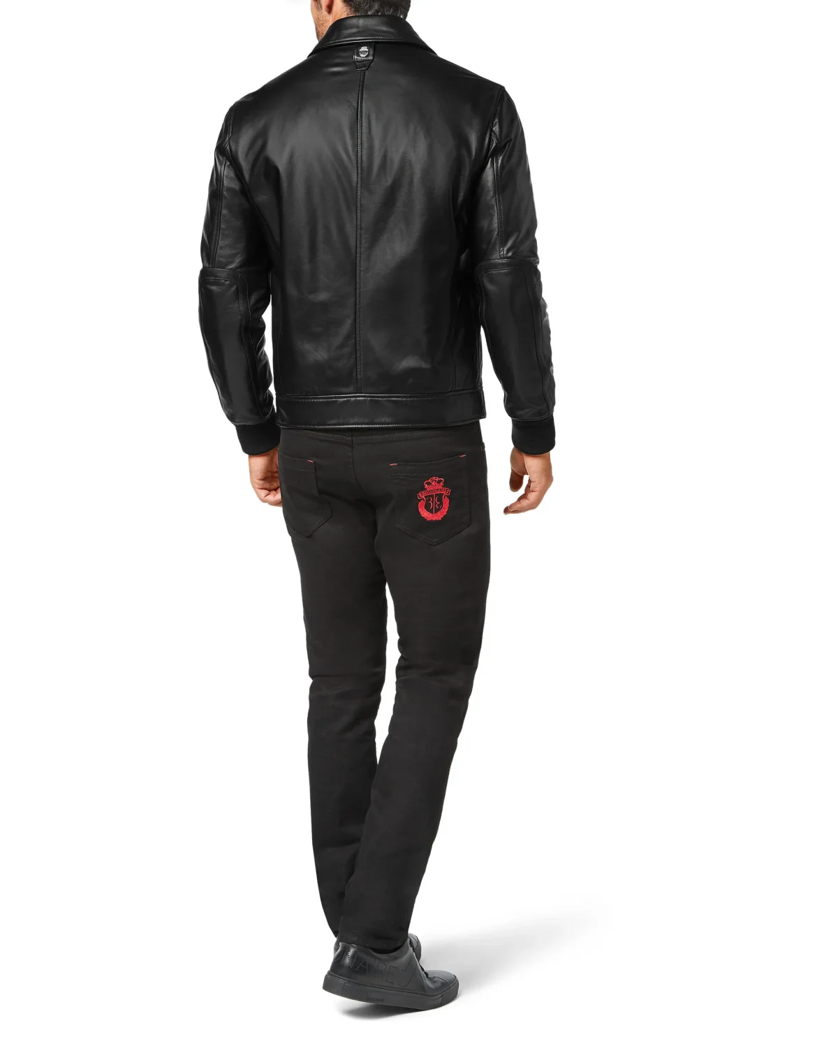 Leather Bomber Istitutional, цвет: Черный