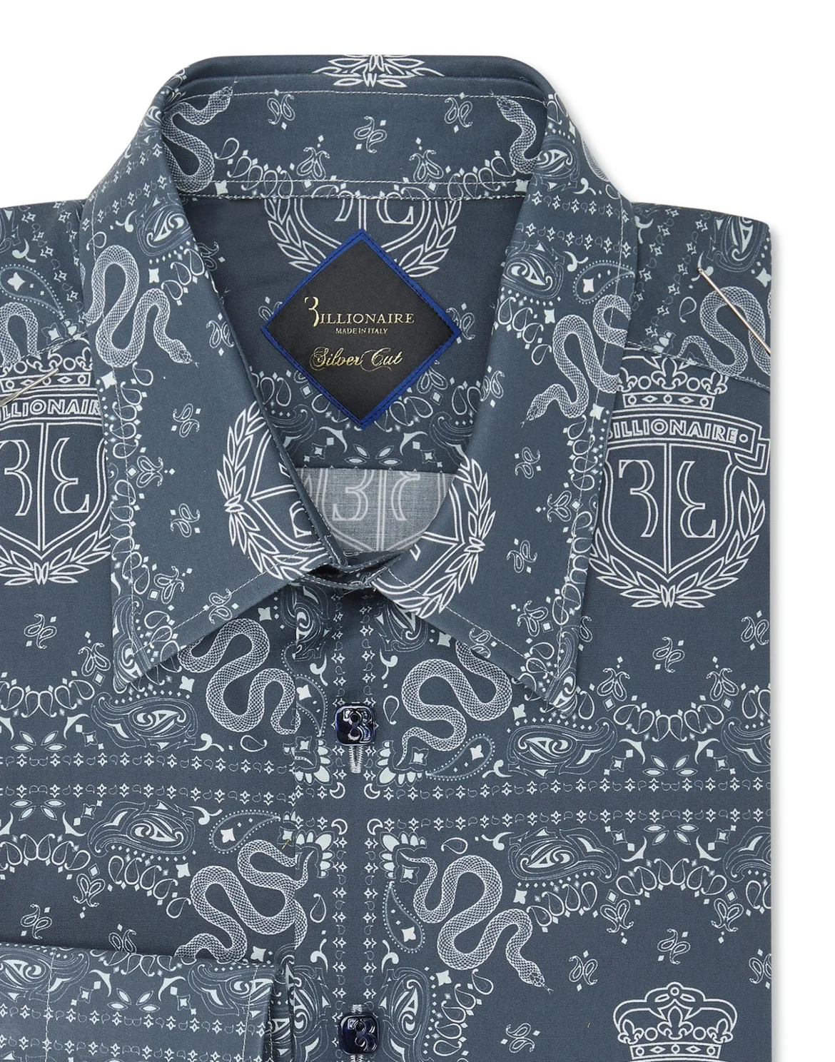 Shirt Silver Cut LS Geometric, цвет: Синий