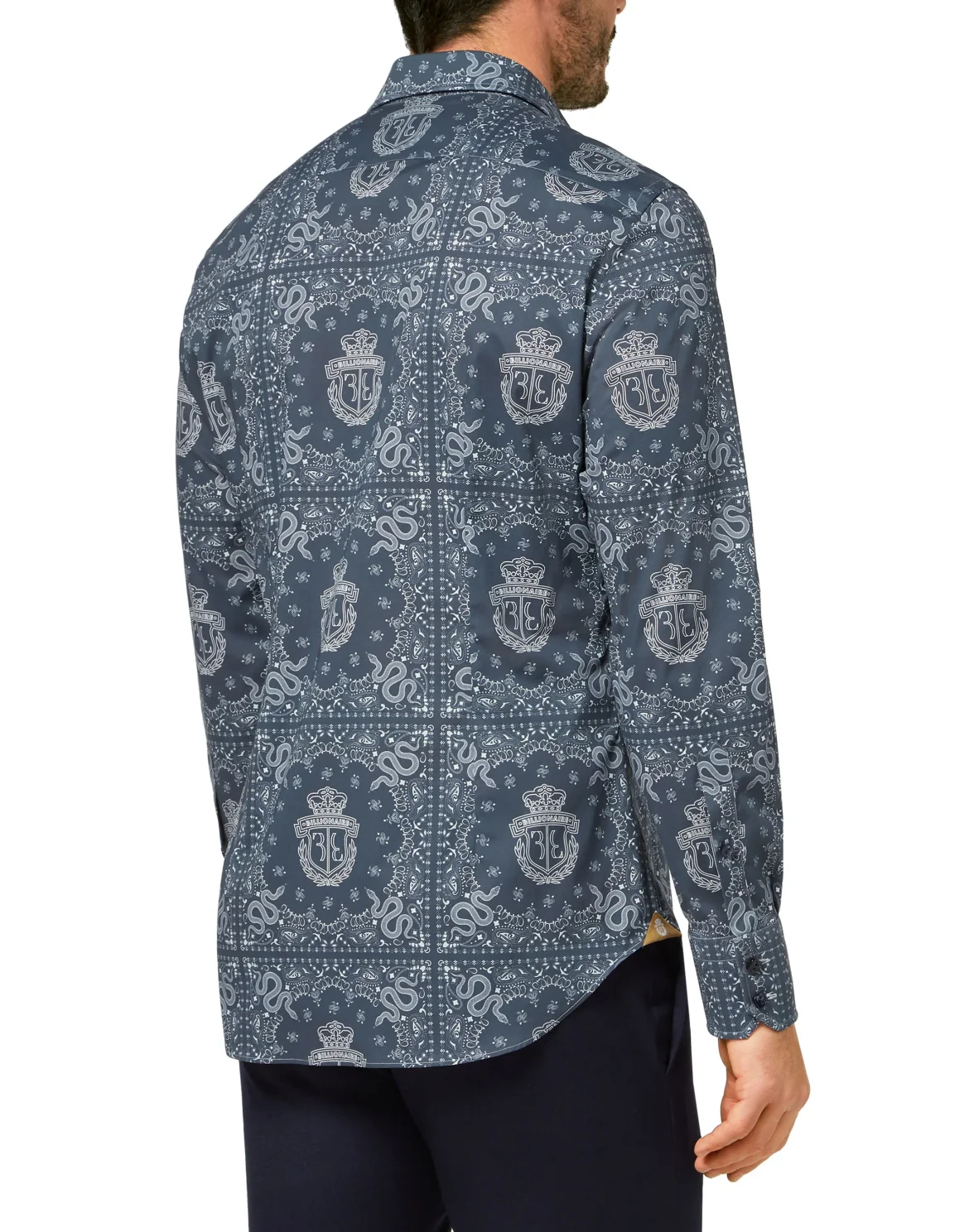Shirt Silver Cut LS Geometric, цвет: Синий