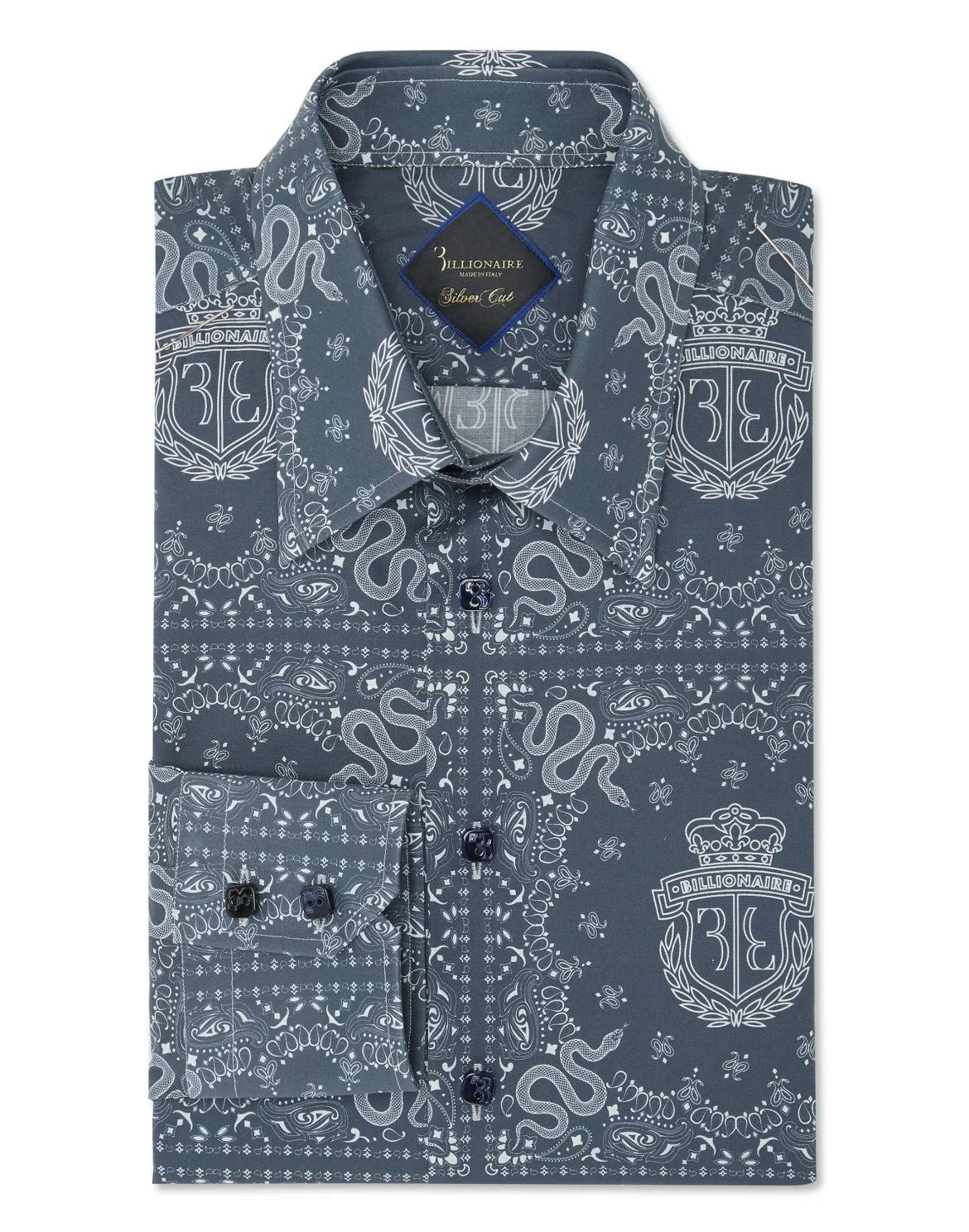 Shirt Silver Cut LS Geometric, цвет: Синий