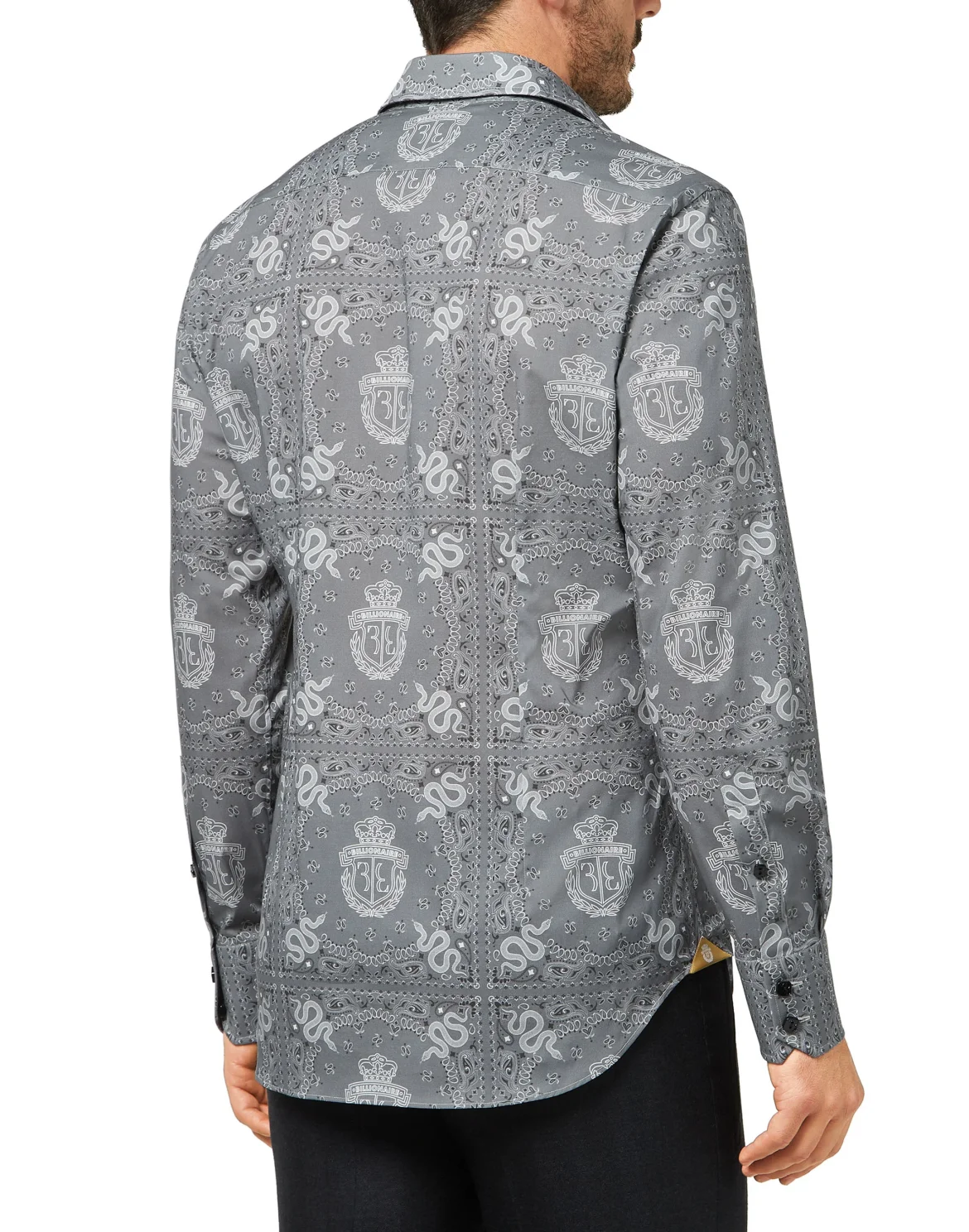 Shirt Silver Cut LS Geometric, цвет: Серый
