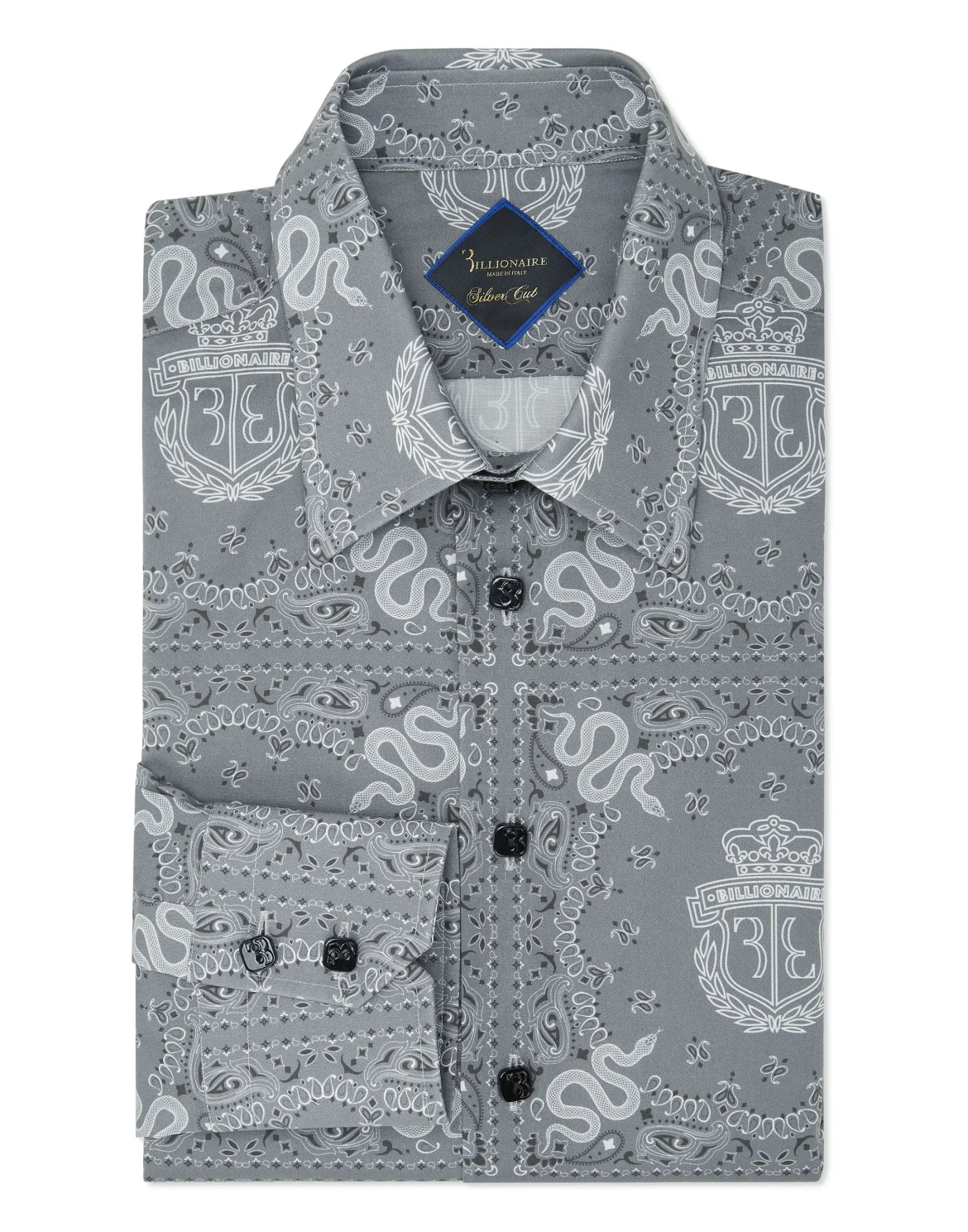 Shirt Silver Cut LS Geometric, цвет: Серый