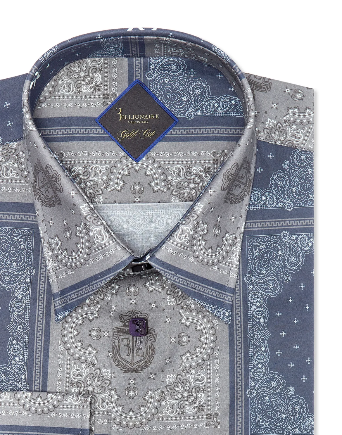 Shirt Gold Cut LS Geometric, цвет: Серый
