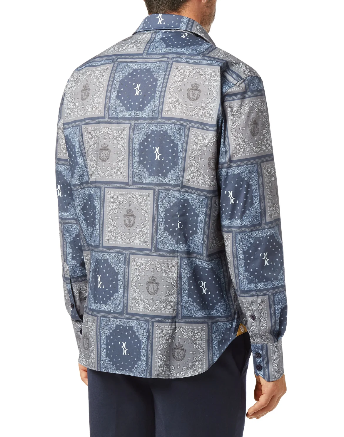 Shirt Gold Cut LS Geometric, цвет: Серый