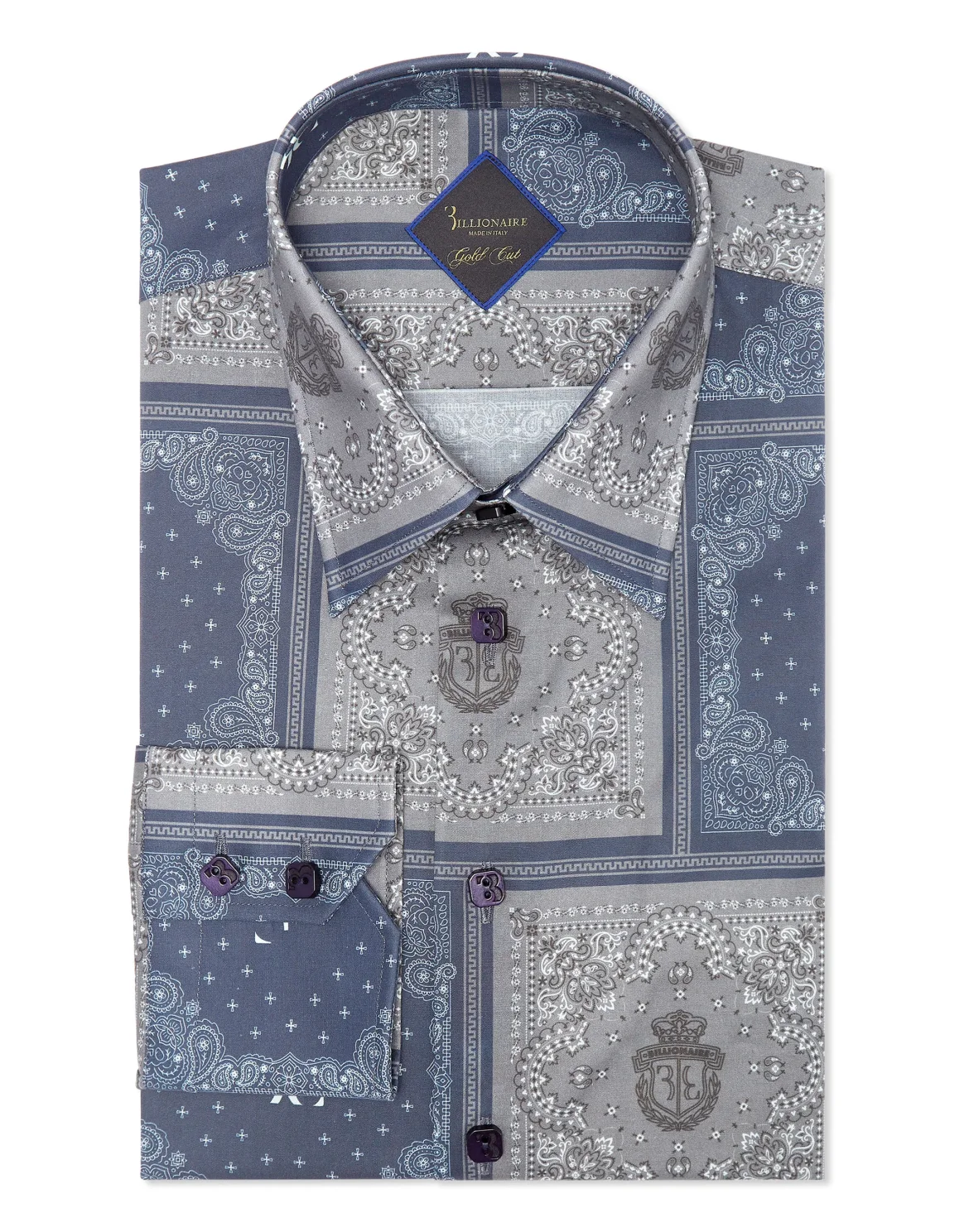 Shirt Gold Cut LS Geometric, цвет: Серый