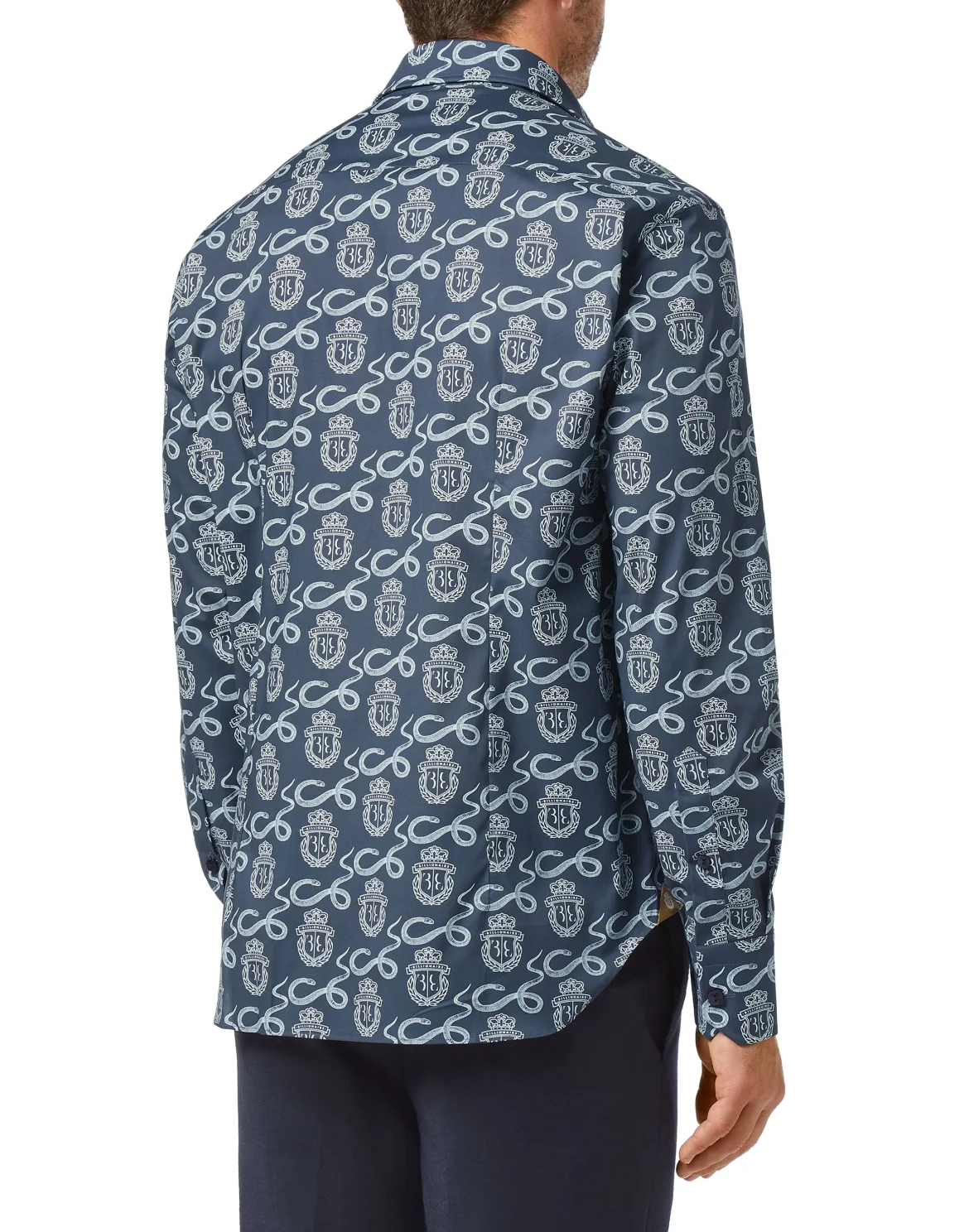 Shirt Gold Cut LS Snake, цвет: Синий