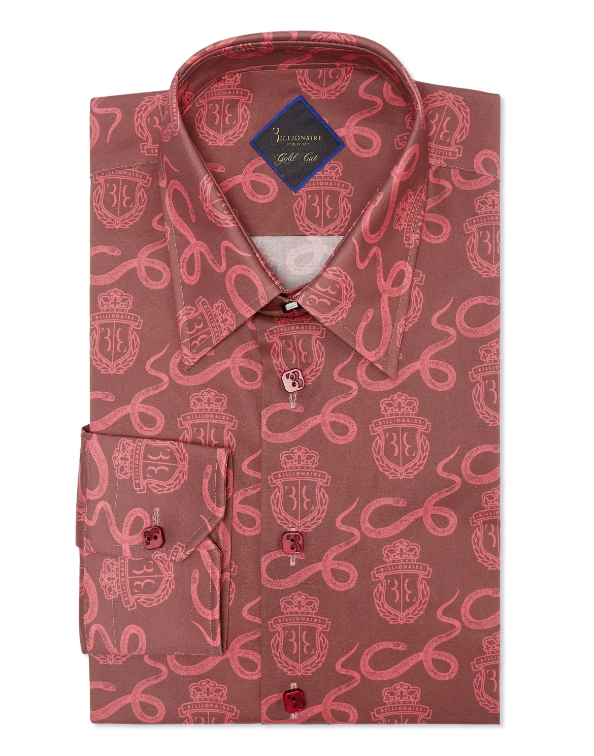 Shirt Gold Cut LS Snake, цвет: Красный
